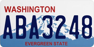 WA license plate ABA3248