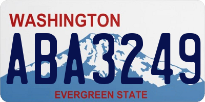 WA license plate ABA3249