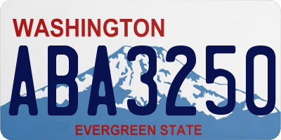 WA license plate ABA3250