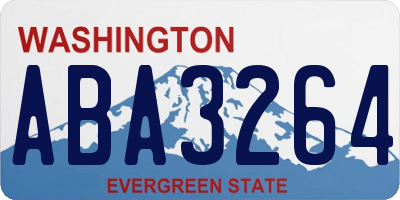 WA license plate ABA3264