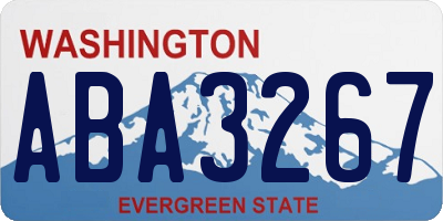 WA license plate ABA3267