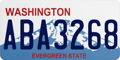 WA license plate ABA3268