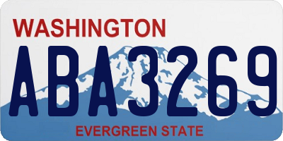 WA license plate ABA3269