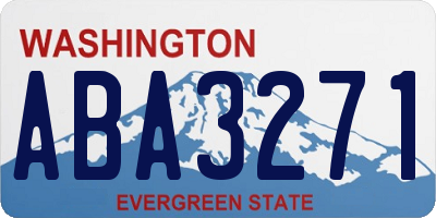 WA license plate ABA3271