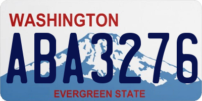 WA license plate ABA3276