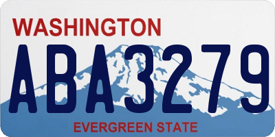 WA license plate ABA3279