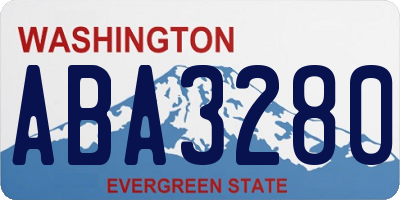 WA license plate ABA3280