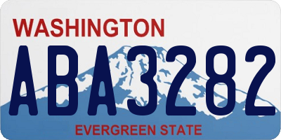 WA license plate ABA3282