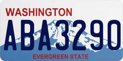 WA license plate ABA3290