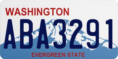 WA license plate ABA3291