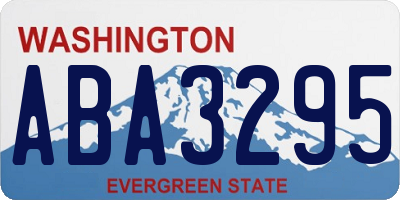 WA license plate ABA3295