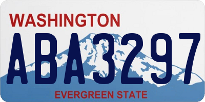 WA license plate ABA3297