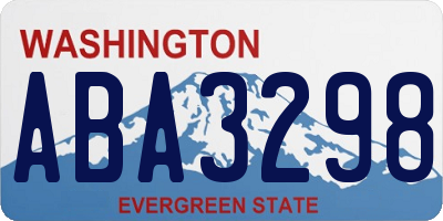 WA license plate ABA3298