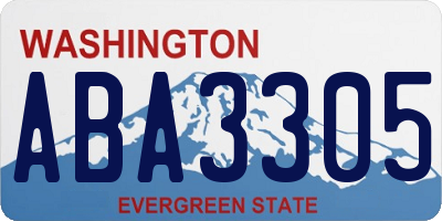 WA license plate ABA3305