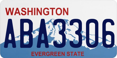 WA license plate ABA3306