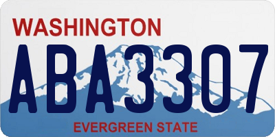 WA license plate ABA3307