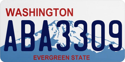 WA license plate ABA3309