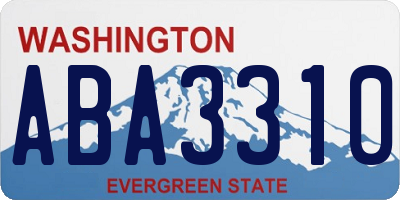 WA license plate ABA3310