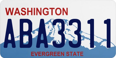 WA license plate ABA3311