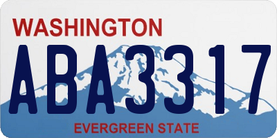 WA license plate ABA3317