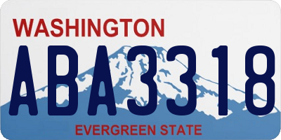 WA license plate ABA3318