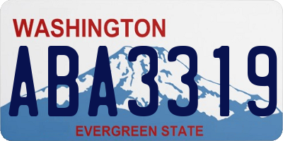 WA license plate ABA3319