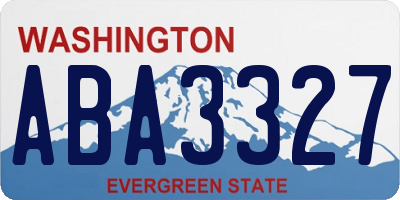 WA license plate ABA3327