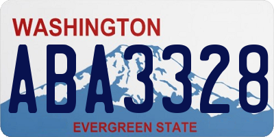 WA license plate ABA3328