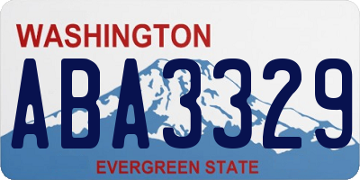 WA license plate ABA3329