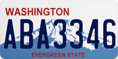 WA license plate ABA3346