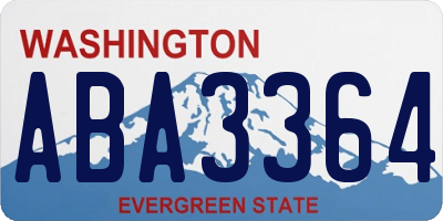 WA license plate ABA3364