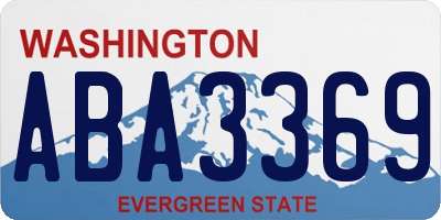 WA license plate ABA3369