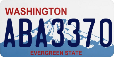 WA license plate ABA3370