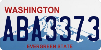 WA license plate ABA3373