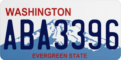 WA license plate ABA3396