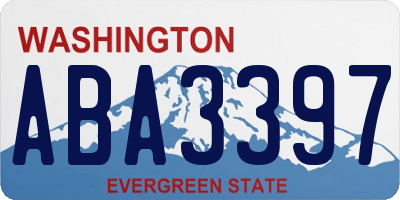 WA license plate ABA3397