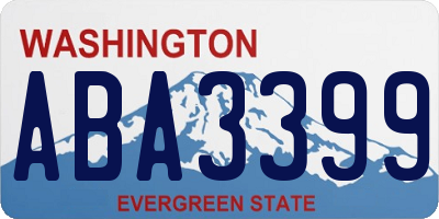 WA license plate ABA3399