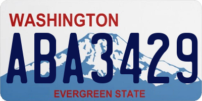 WA license plate ABA3429