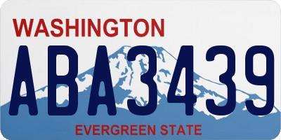 WA license plate ABA3439