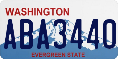 WA license plate ABA3440