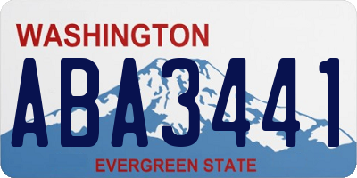 WA license plate ABA3441