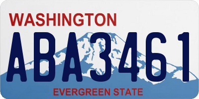 WA license plate ABA3461