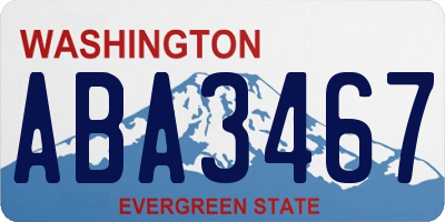 WA license plate ABA3467
