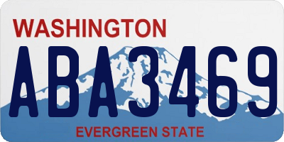 WA license plate ABA3469