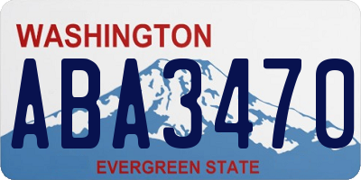 WA license plate ABA3470