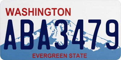 WA license plate ABA3479
