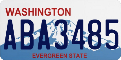 WA license plate ABA3485