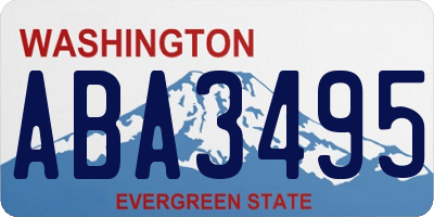 WA license plate ABA3495
