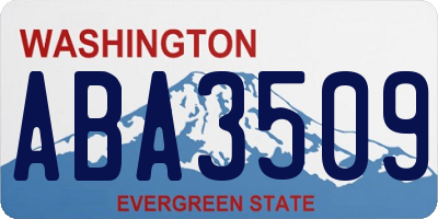 WA license plate ABA3509