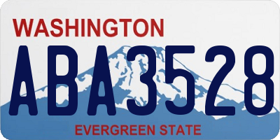 WA license plate ABA3528